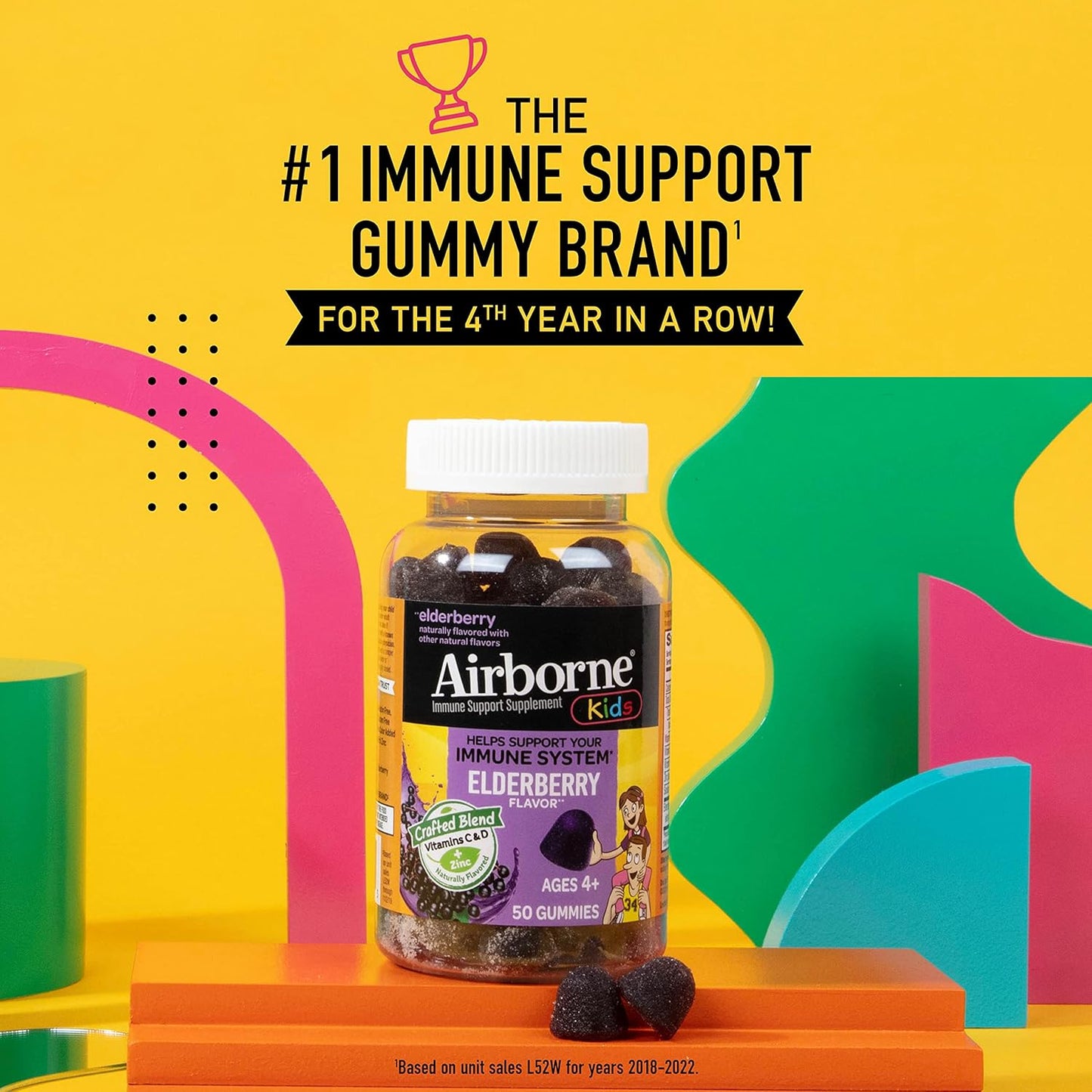 Elderberry + Zinc & Vitamin C Gummies for Kids - Immune Support with Antioxidants - 50 Gummies - Elderberry Flavor - BoostGo Australia
