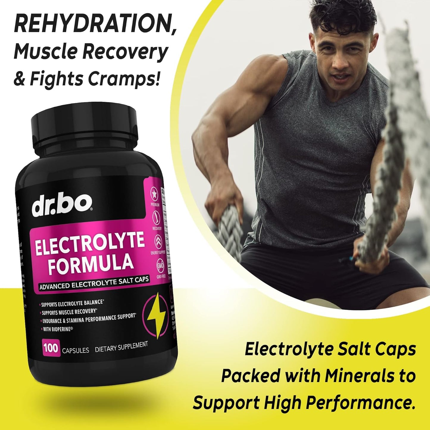 Electrolyte Pills with Zinc - Potassium, Magnesium, Sodium, Chloride, Calcium Salts - 50mg Zinc Supplement Tablets