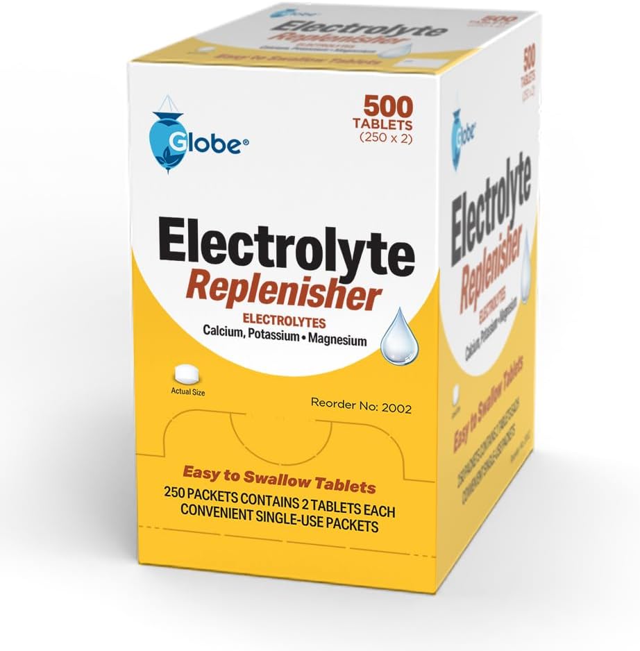 Electrolyte Replacement Tablets for Athletes, Hiking, and Sports - 500 Tablets for Rapid Hydration and Exercise Recovery - Travel Packets with Key Nutrients