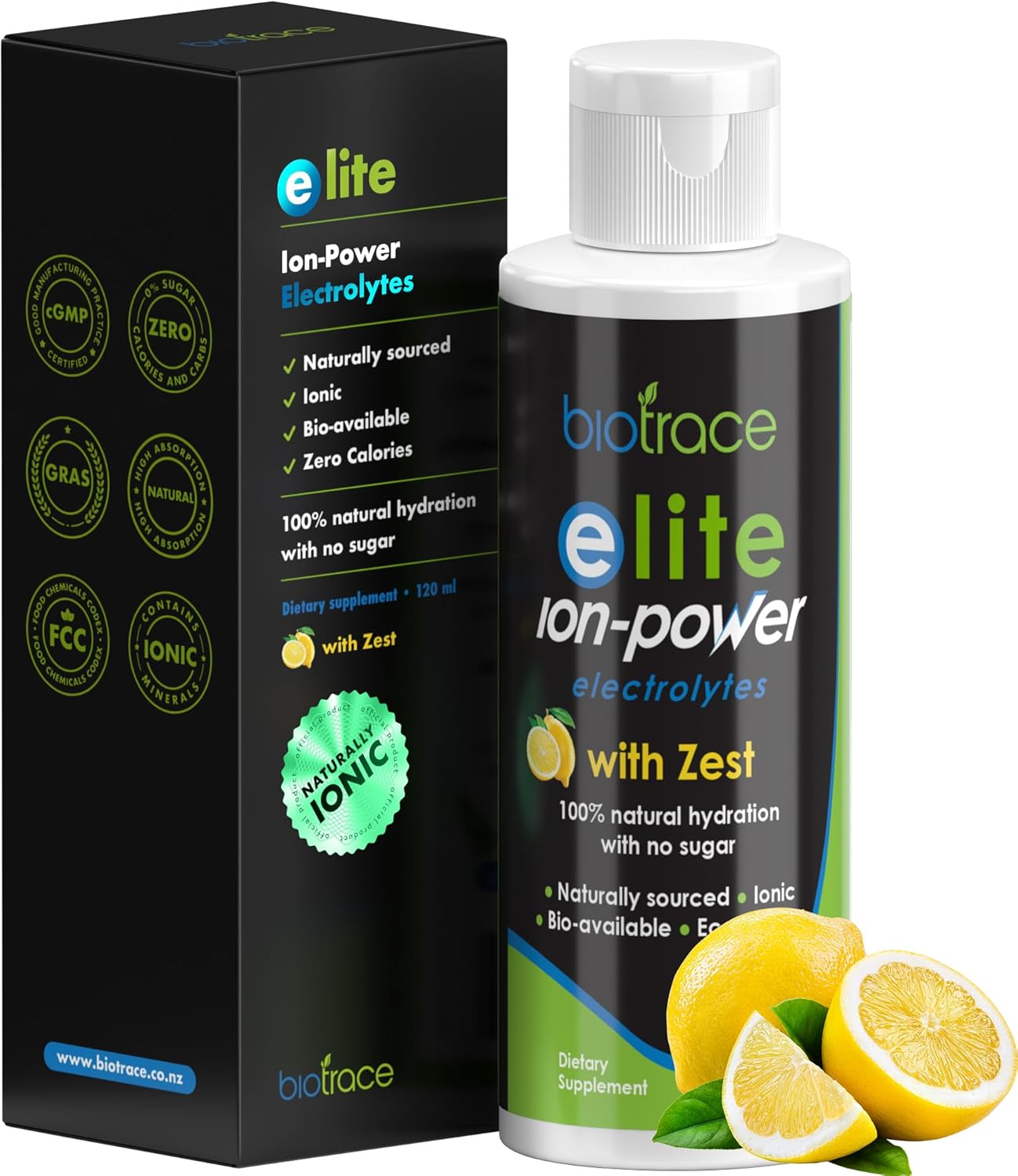 Elite Zest Electrolyte Drops | Zero Calorie, Sugar-Free Hydration Supplement | Enhanced with Trace Minerals for Rapid Workout Recovery | 4.1 fl oz Bottle