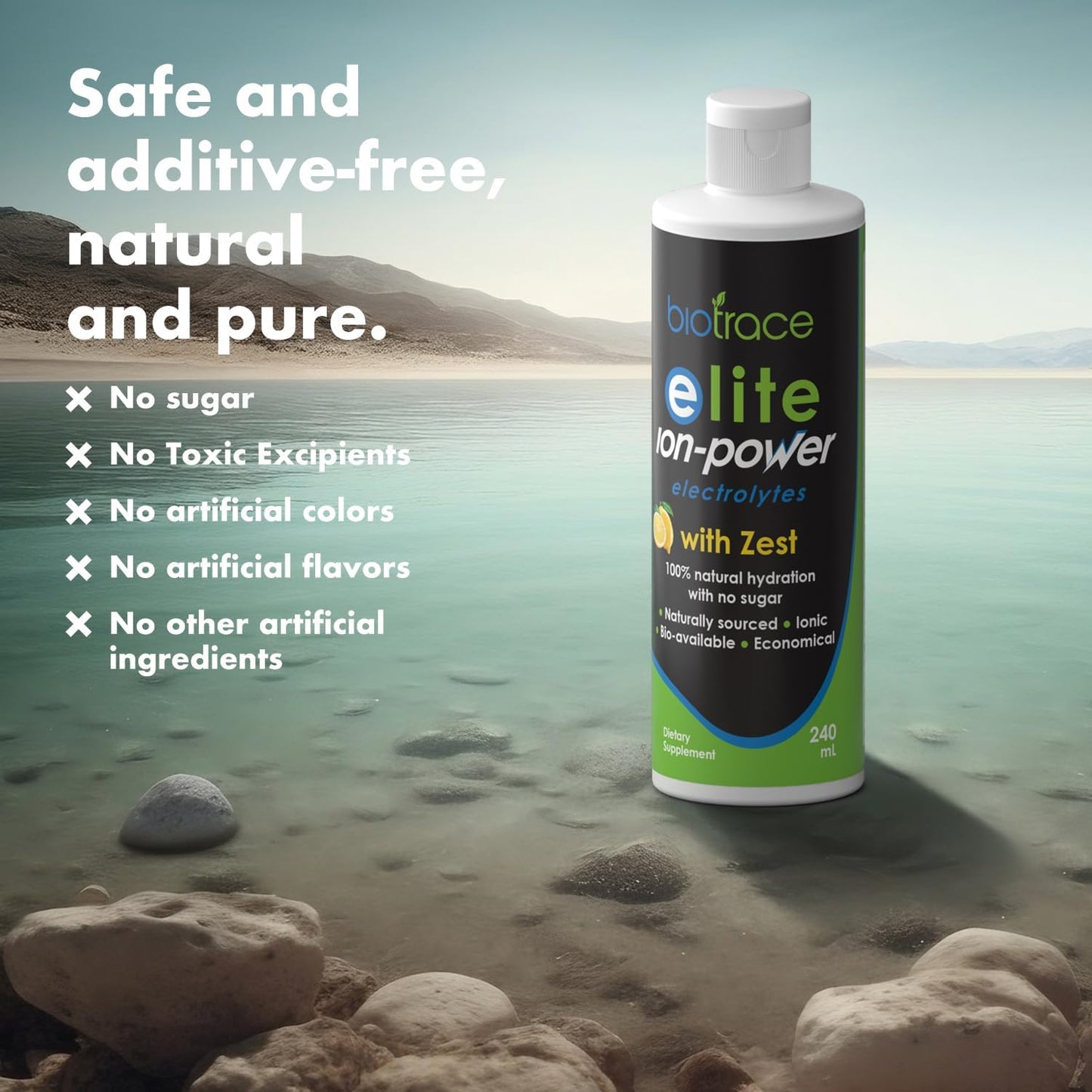 Elite Zest Electrolyte Drops | Zero Calorie, Sugar-Free Hydration Supplement | Enhanced with Trace Minerals for Rapid Workout Recovery | 4.1 fl oz Bottle