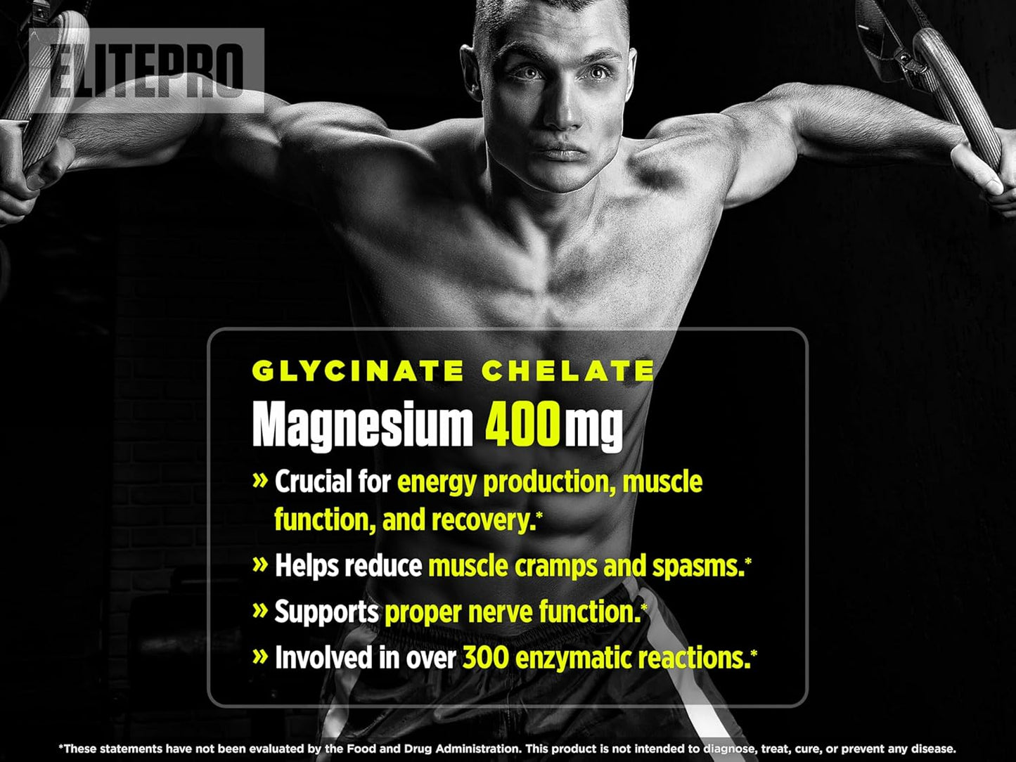 ElitePro Minerals: Immunity, Recovery & Metabolic Support - Magnesium Glycinate & Zinc Arginate - 30-Day Supply, 120 Tablets