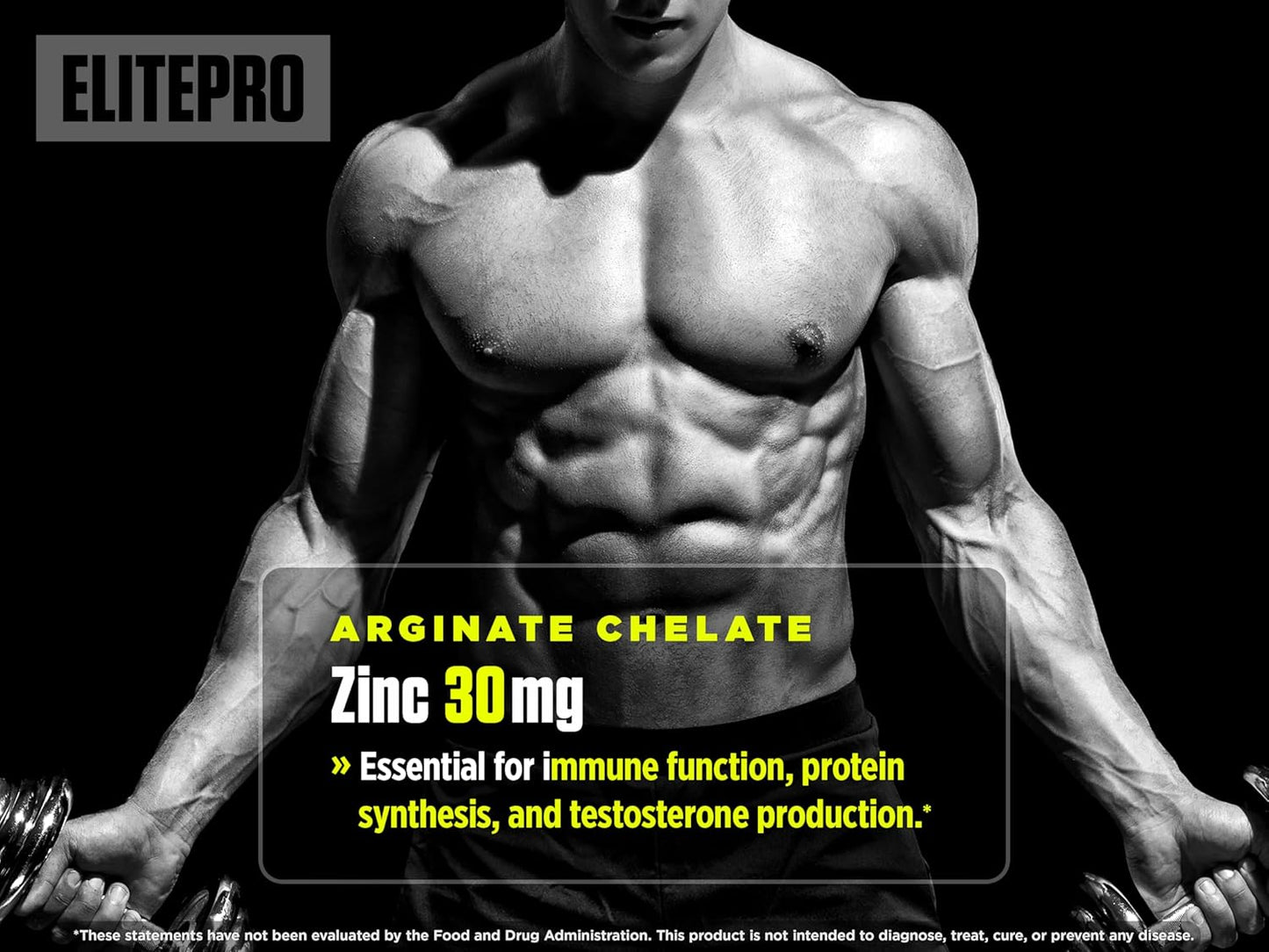ElitePro Minerals: Immunity, Recovery & Metabolic Support - Magnesium Glycinate & Zinc Arginate - 30-Day Supply, 120 Tablets