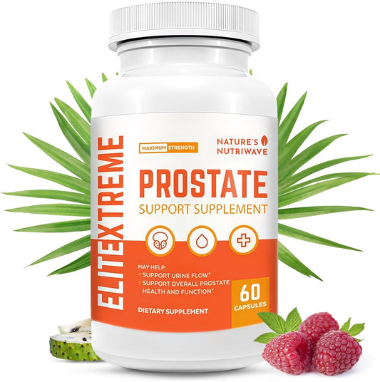 ELITEXTREME PROSTATE Health Supplements for Men with Saw Palmetto Extract - Non-GMO, Made in USA - 60 Caps, 1 Month Supply