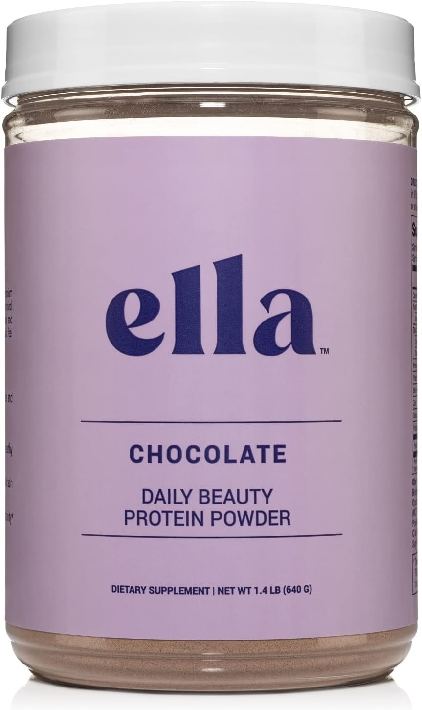 Ella Chocolate Collagen Protein Powder for Women - Grass-Fed Peptides, Non-GMO, Gluten-Free Beauty Supplement