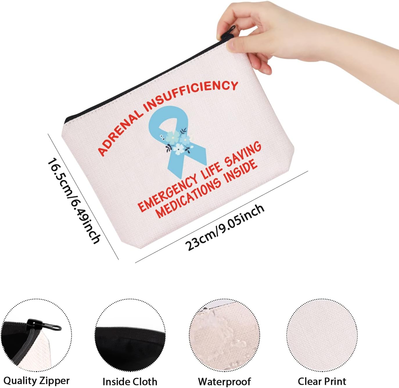 Emergency Adrenal Support Medical Alert Bag with Life-Saving Medications for Adrenal Insufficiency