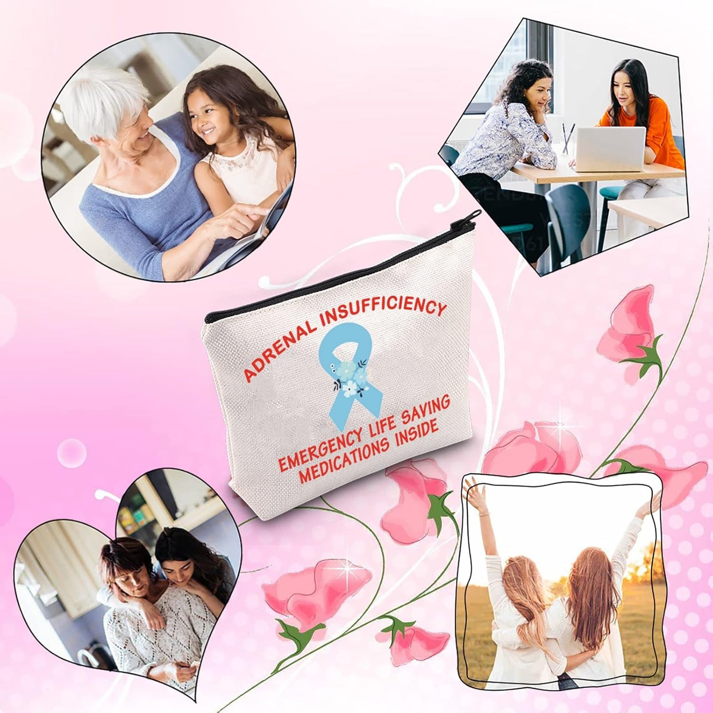 Emergency Adrenal Support Medical Alert Bag with Life-Saving Medications for Adrenal Insufficiency