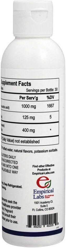 Empirical Labs Liposomal Vitamin C with 96% Cellular Absorption and Phosphatidyl Choline (PC)