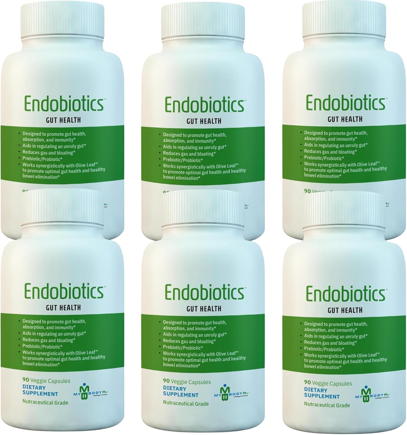 Endobiotics Gut Support Supplement - 90 Capsules, 8 Strain Probiotic Blend for Digestive Health