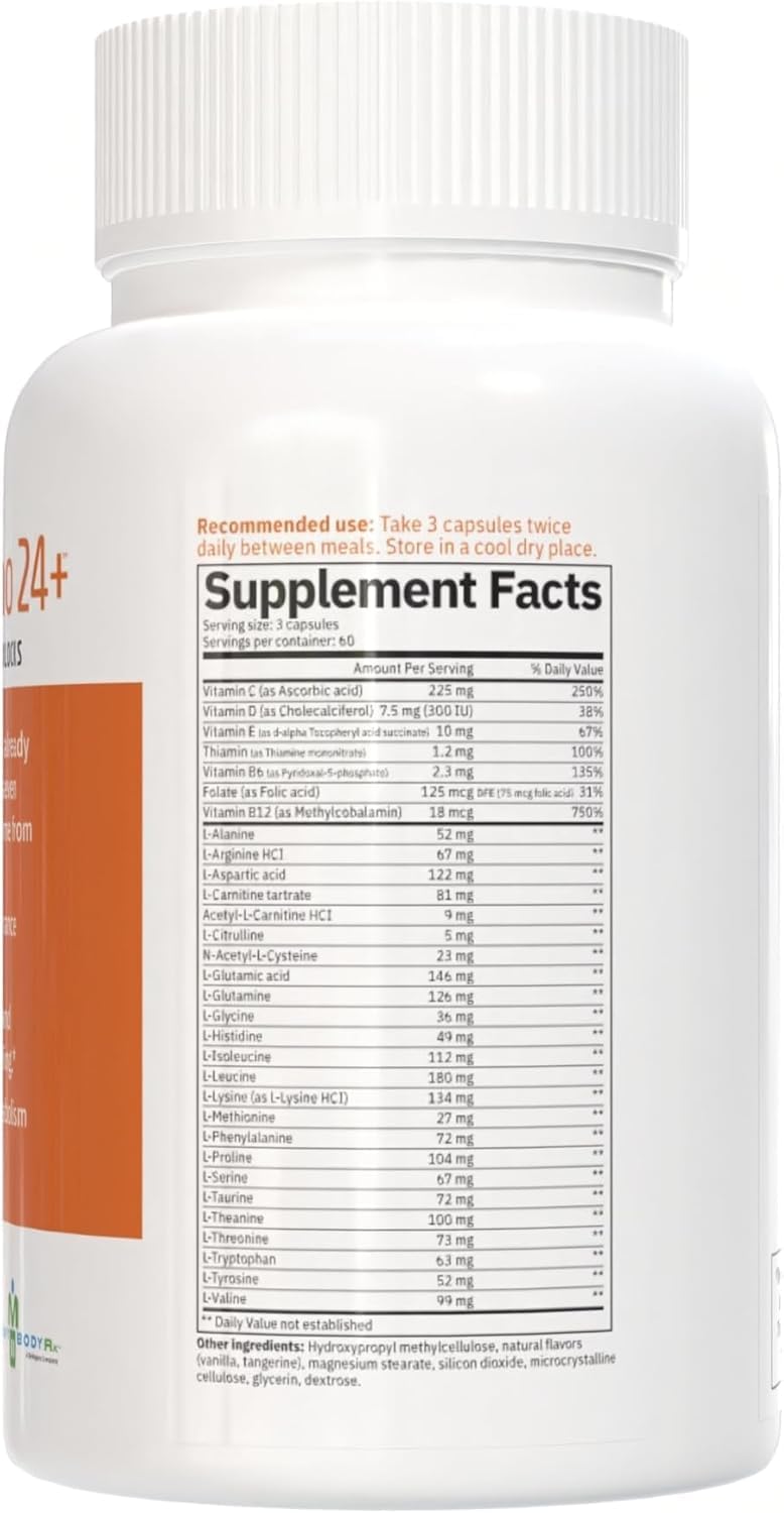 Endocalyx Pro Vascular & Glycocalyx Support with SuperAmino 24+ Amino Acids, bCalm Vitamin B8, and Endobiotics Gut Digestive Support