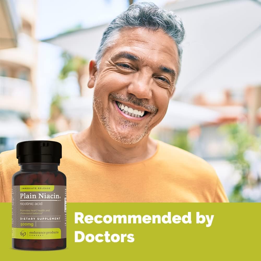 Endur-Amide 500mg NAD+ Niacinamide B3 Tablets - Immediate Release Flush Nicotinic Acid 100 Tablets