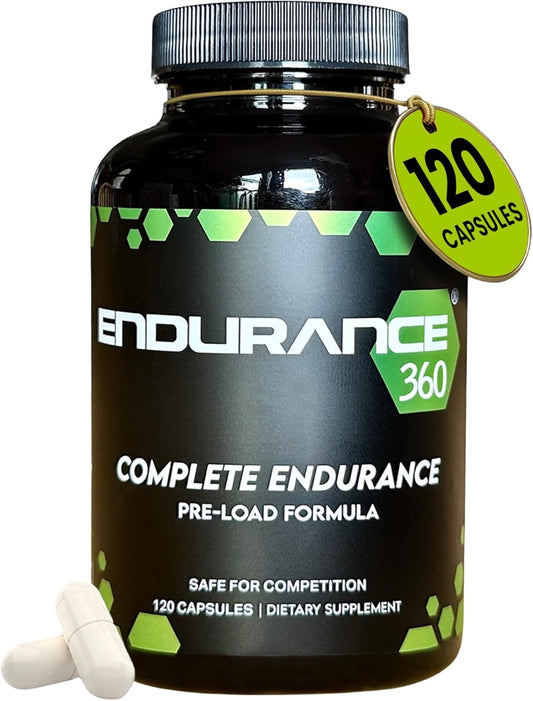 Endurance 360: Electrolytes, Creatine, Beta Alanine for Stamina, Leg Cramp Prevention, Muscle Recovery, VO2 Max Boost
