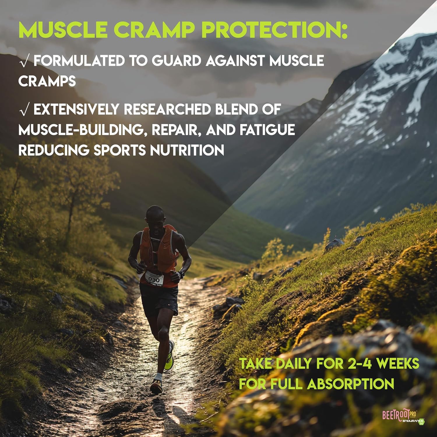 Endurance 360: Electrolytes, Creatine, Beta Alanine for Stamina, Leg Cramp Prevention, Muscle Recovery, VO2 Max Boost