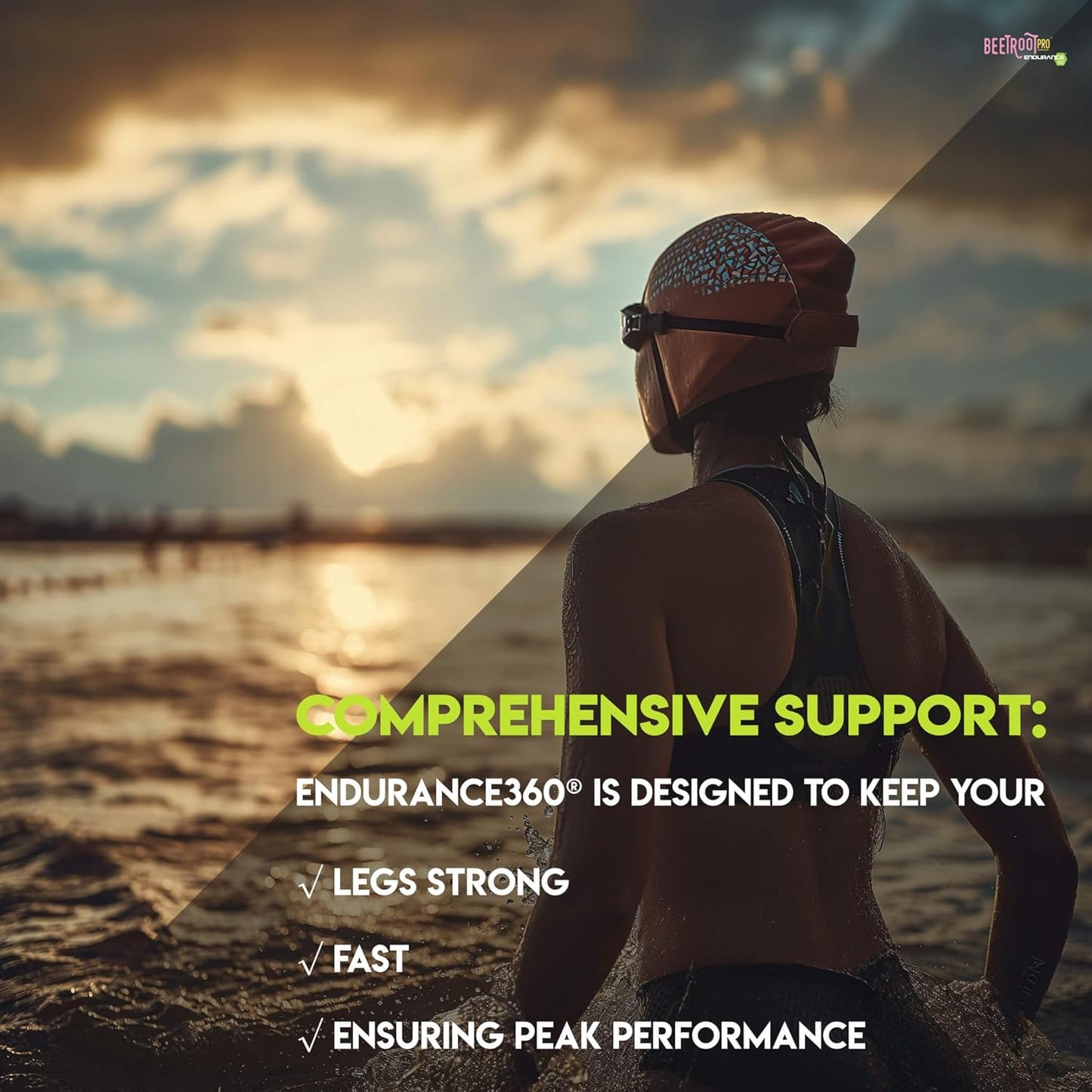 Endurance 360: Electrolytes, Creatine, Beta Alanine for Stamina, Leg Cramp Prevention, Muscle Recovery, VO2 Max Boost