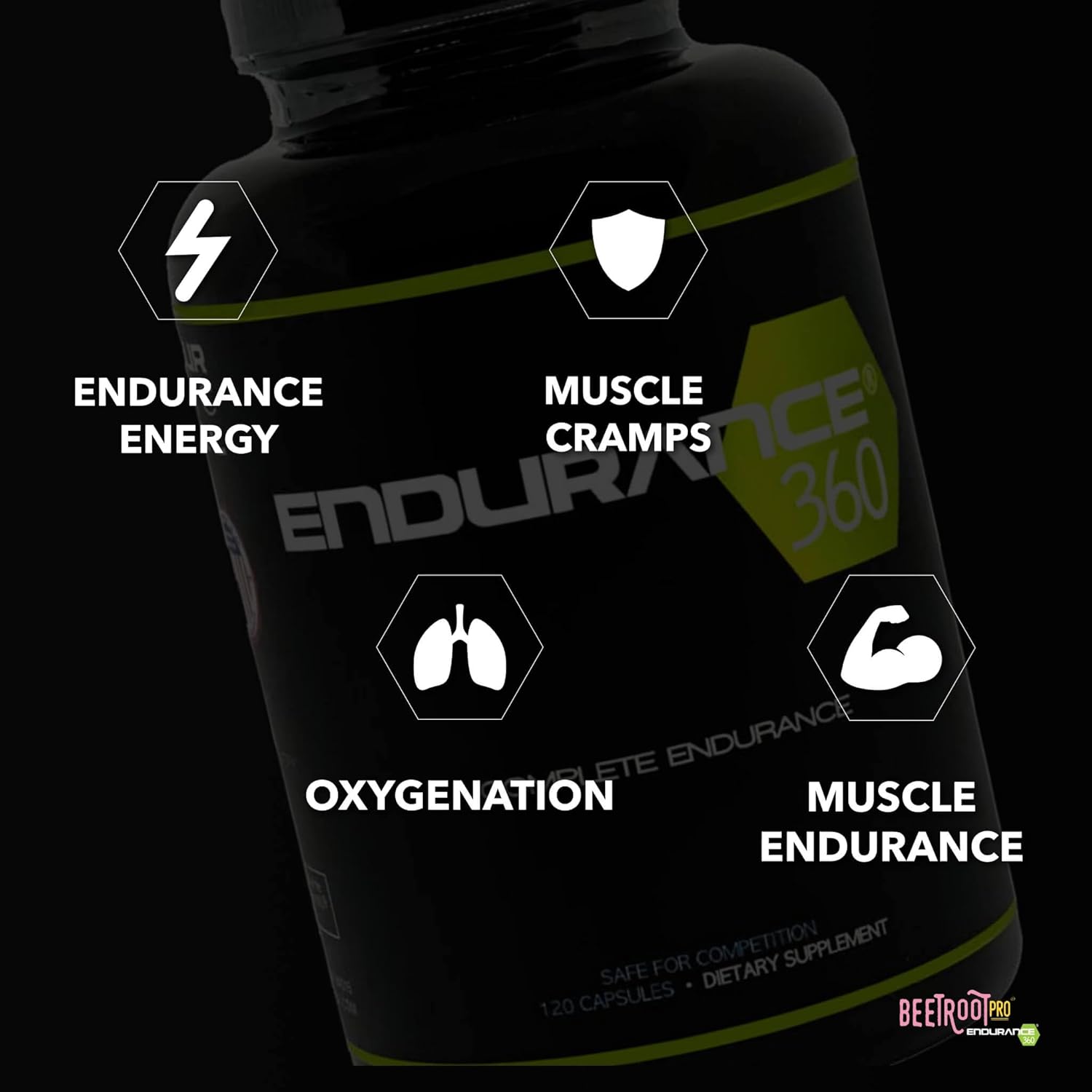 Endurance 360: Electrolytes, Creatine, Beta Alanine for Stamina, Leg Cramp Prevention, Muscle Recovery, VO2 Max Boost
