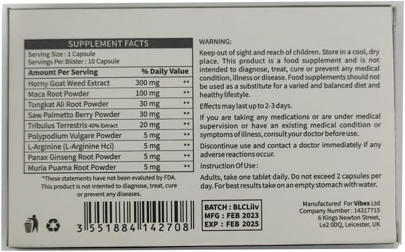 Endurance, Energy, and Performance Boosting POVWVER Supplement (10 Count)