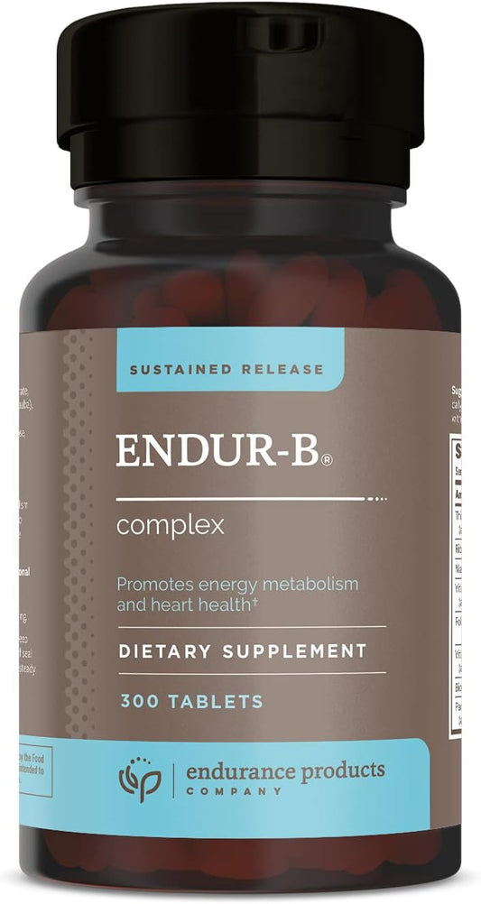 Endurance Products Endur-B Complex Sustained Release Vitamins 300 Tablets - B1 B2 B3 B6 B12 Folic Acid & Biotin - BoostGo Australia
