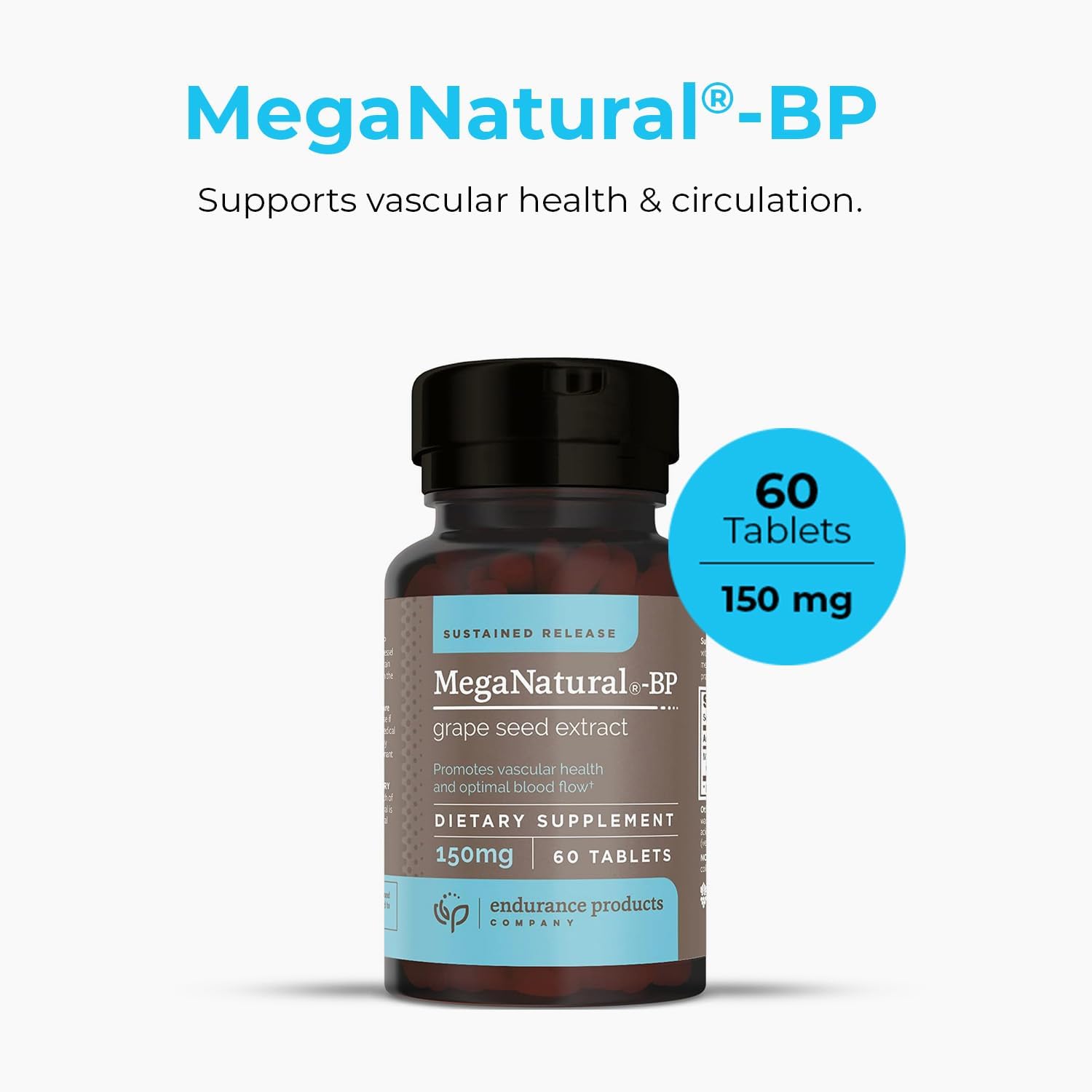 Endurance Products MegaNatural BP Grape Seed Extract Supplements - Sustained-release California Grape Seed Extract Tablets for Energy Support - BoostGo Australia
