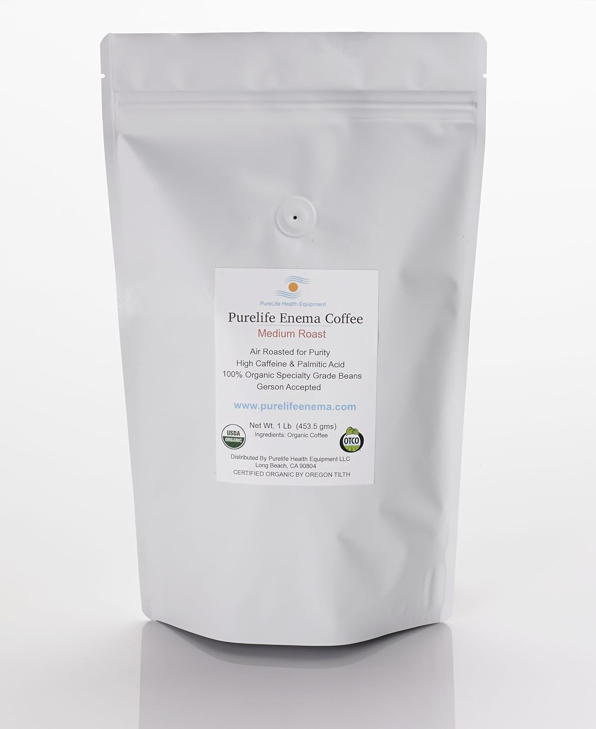 Enema Coffee Kit with Mold-Free Strainer - Medium Ground Air Roasted - Gerson Approved - Direct from Manufacturer