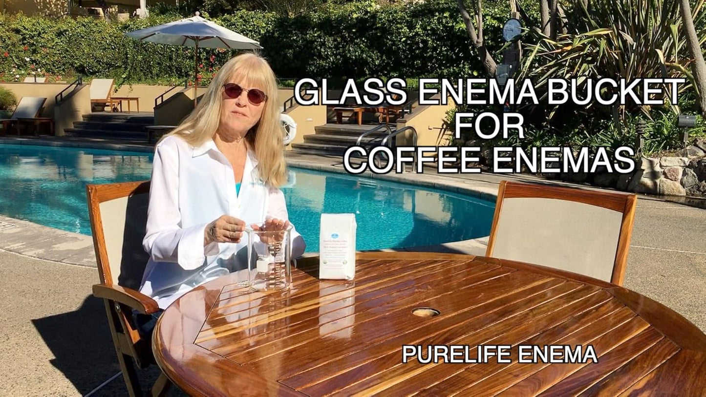 Enema Coffee Kit with Mold-Free Strainer - Medium Ground Air Roasted - Gerson Approved - Direct from Manufacturer