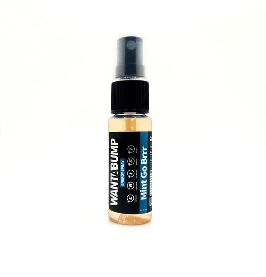 Energizing Bump Spray with Caffeine, B Vitamins, and Electrolytes for Fresh Breath and Alertness