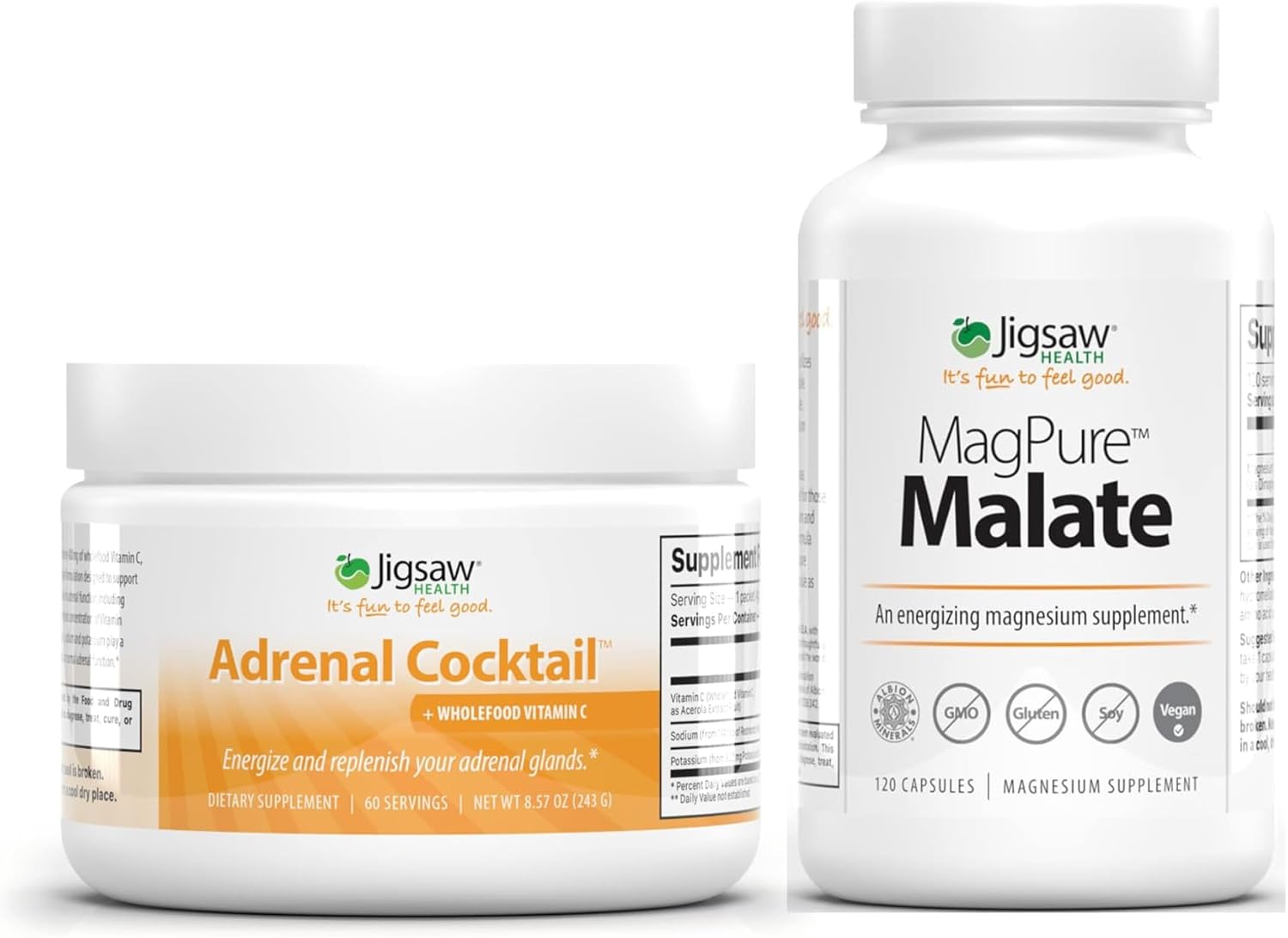 Energizing Jigsaw Adrenal Cocktail MagPure Malate | 120 Capsules Bundle