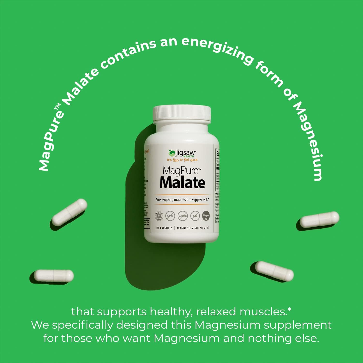Energizing Jigsaw Adrenal Cocktail MagPure Malate | 120 Capsules Bundle