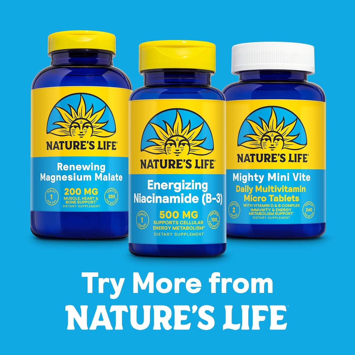 Energizing Niacinamide 500mg - No Flush Vitamin B3 Supplement - Supports Nerve Function and Metabolism - 100 Tablets, 100 Servings