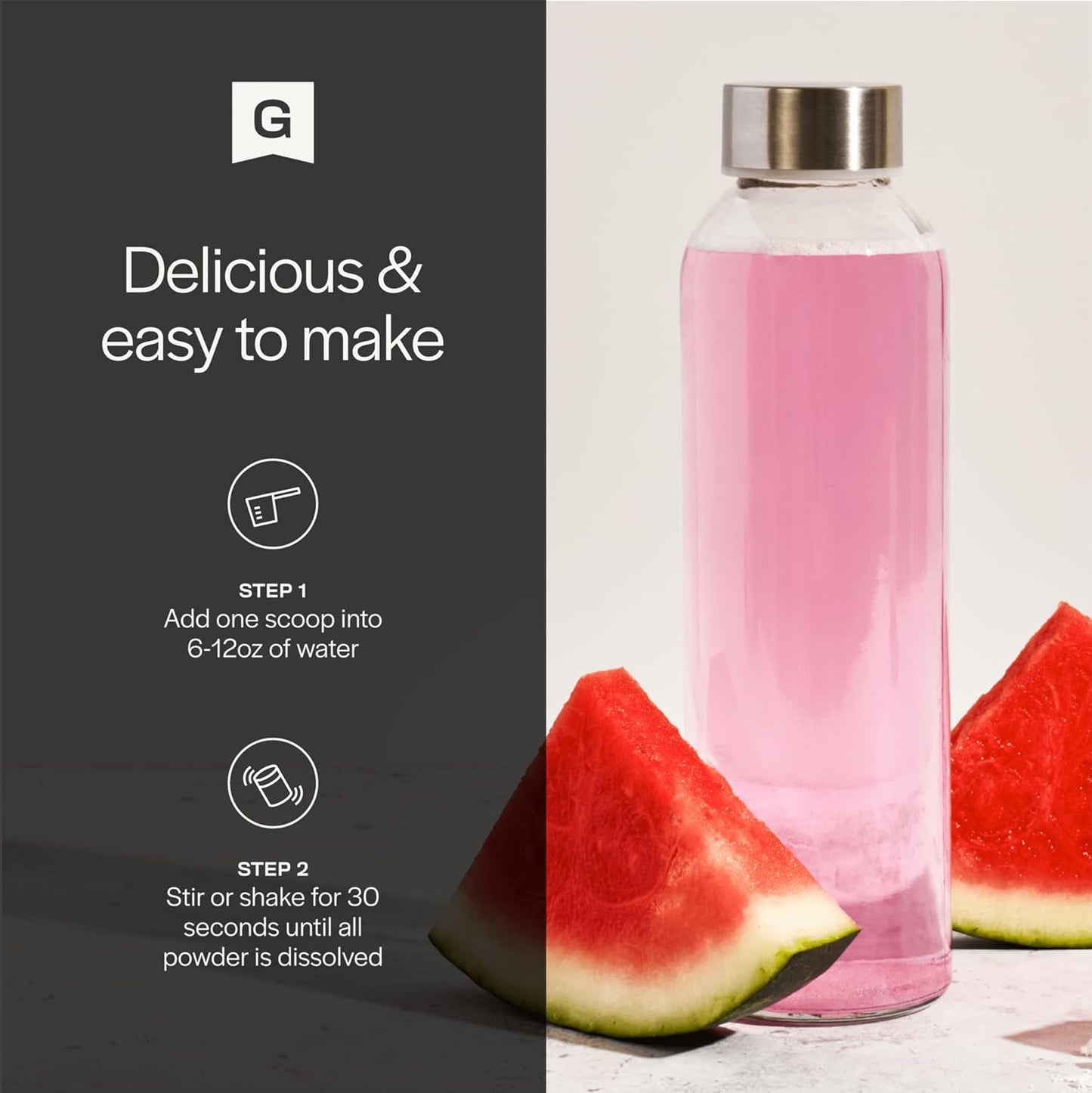 Energizing Watermelon Pre Workout Powder with Caffeine, BCAA's, and Amino Acids for Energy and Muscle Support - 14 Servings