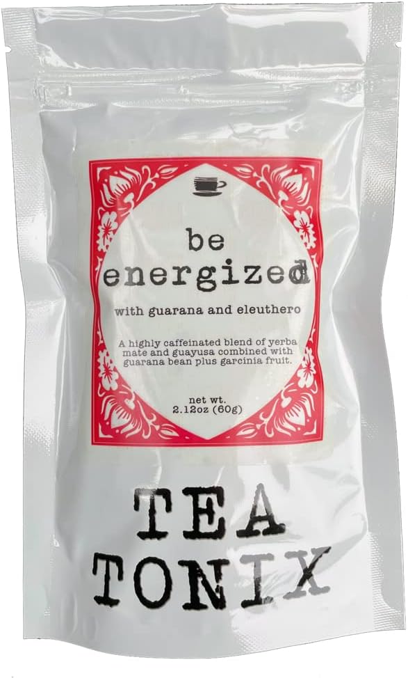 Energizing Yerba Mate Tea with Guarana, Eleuthero, and Garcinia - Highly Caffeinated 60g