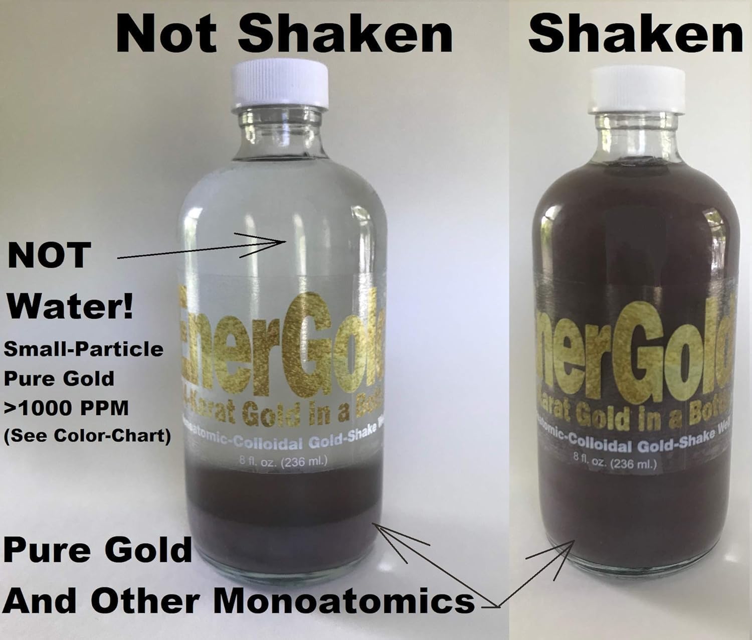 EnerGold® Monoatomic Gold/ORMUS: Pure Gold Supplement with Platinum & Copper, Radiation Protection, DNA Repair, Pineal Gland Regeneration.