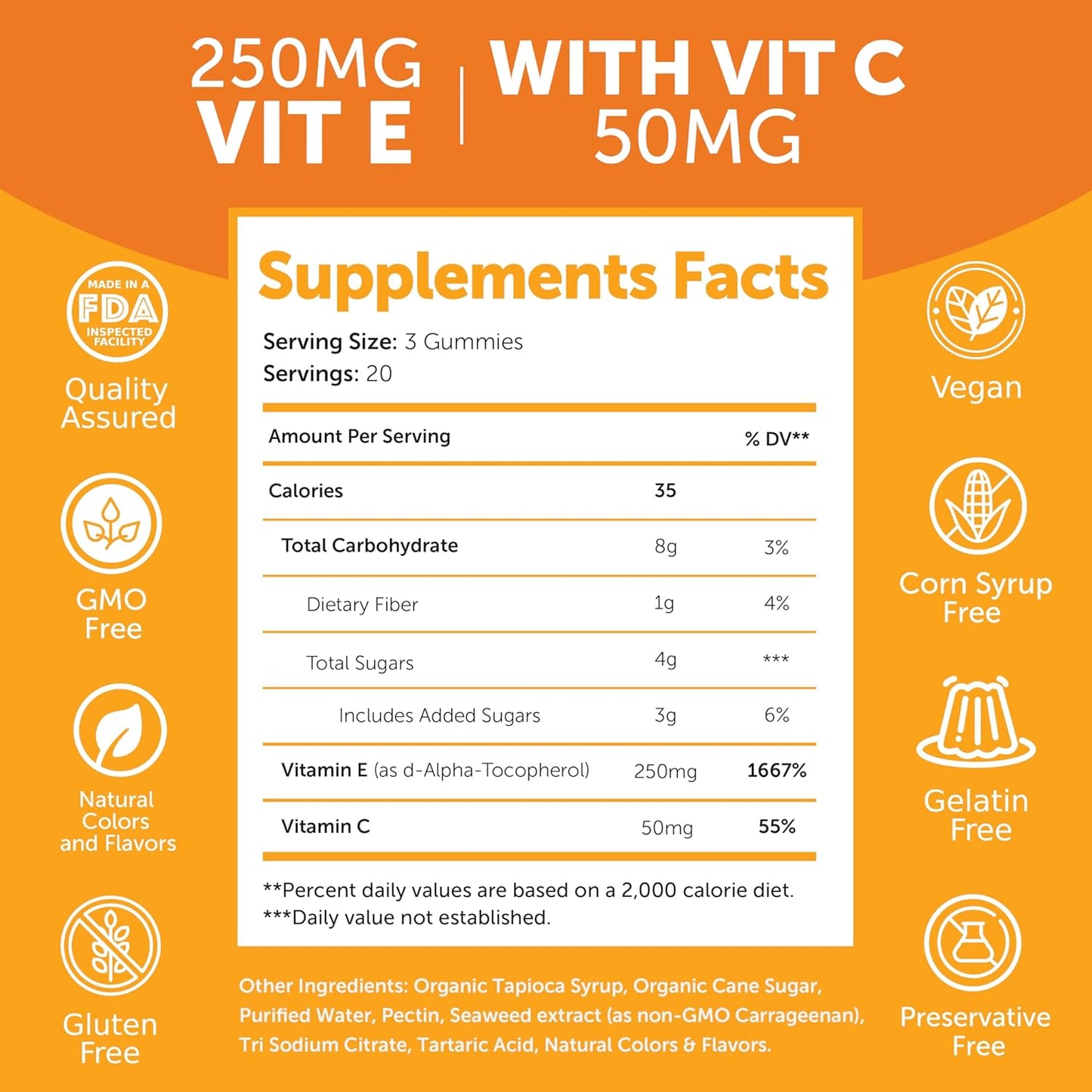 Energy and Bone Health Bundle: Lunakai Vitamin B12 & E Gummies - 3000mcg for Adults + 250mg 1000iu VIT E & C Supplements