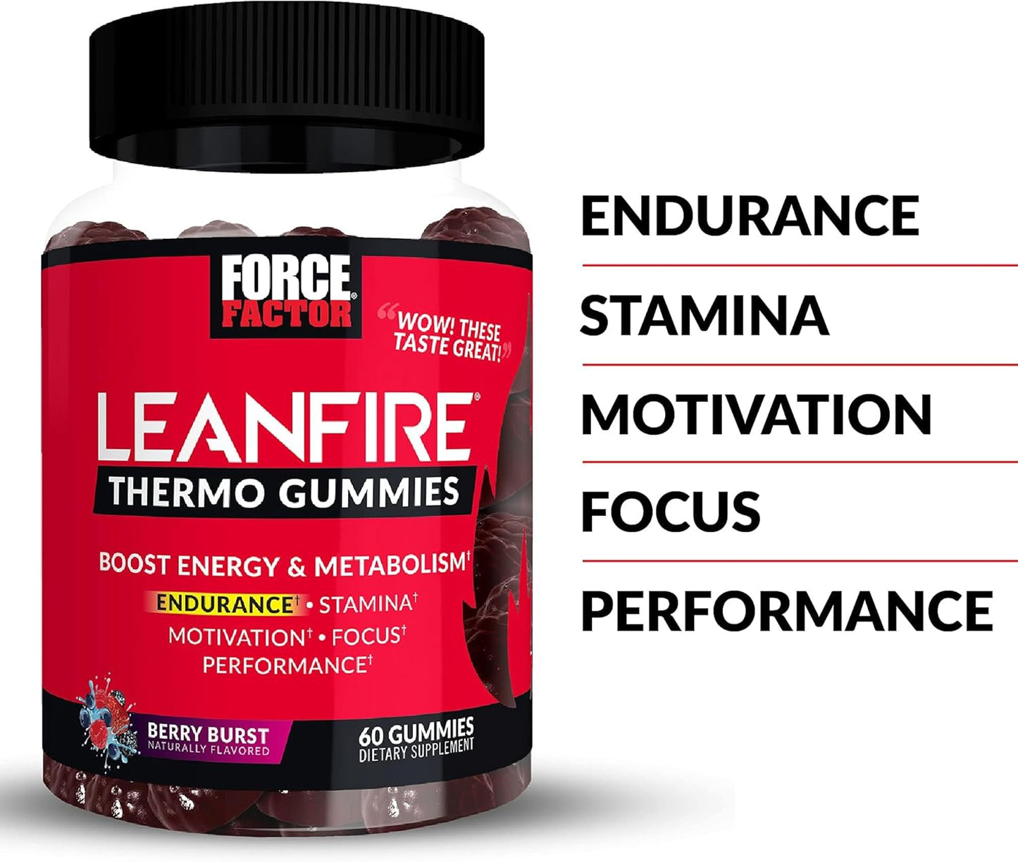 Energy-Boosting LeanFire Thermo Gummies with B12, Caffeine, & Green Coffee Bean - 60 Gummies - BoostGo Australia