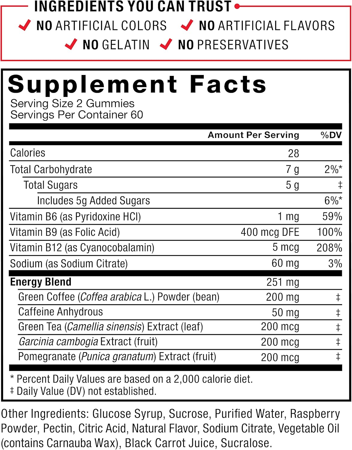 Energy-Boosting LeanFire Thermo Gummies with B12, Caffeine, & Green Coffee Bean - 120 Gummies