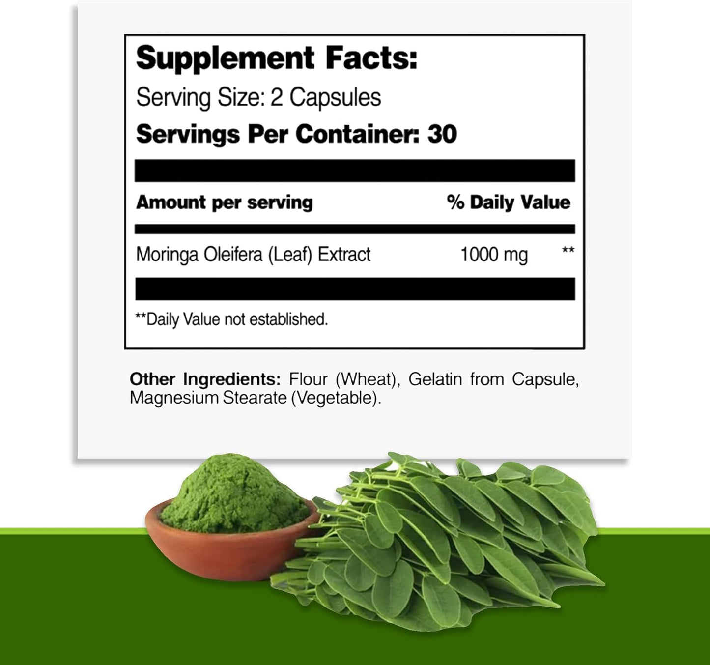Energy Support & Immune Defense Bundle: Pure Moringa Oleifera Leaf Extract Capsules (1000 mg) + 7-in-1 Immune Support Formula