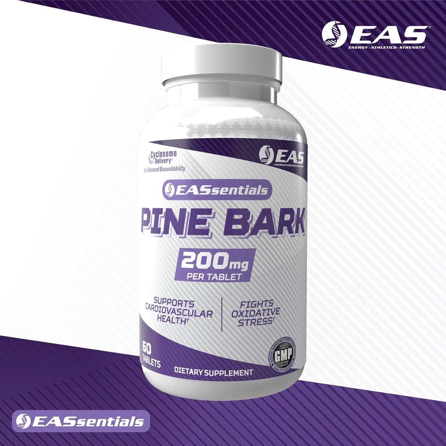 Enhanced Pine Bark Extract 200mg | Enhance Antioxidant Defense, Boost Immunity, Speed up Recovery | Improved Absorption with Cyclosome Technology | 60 Tablets
