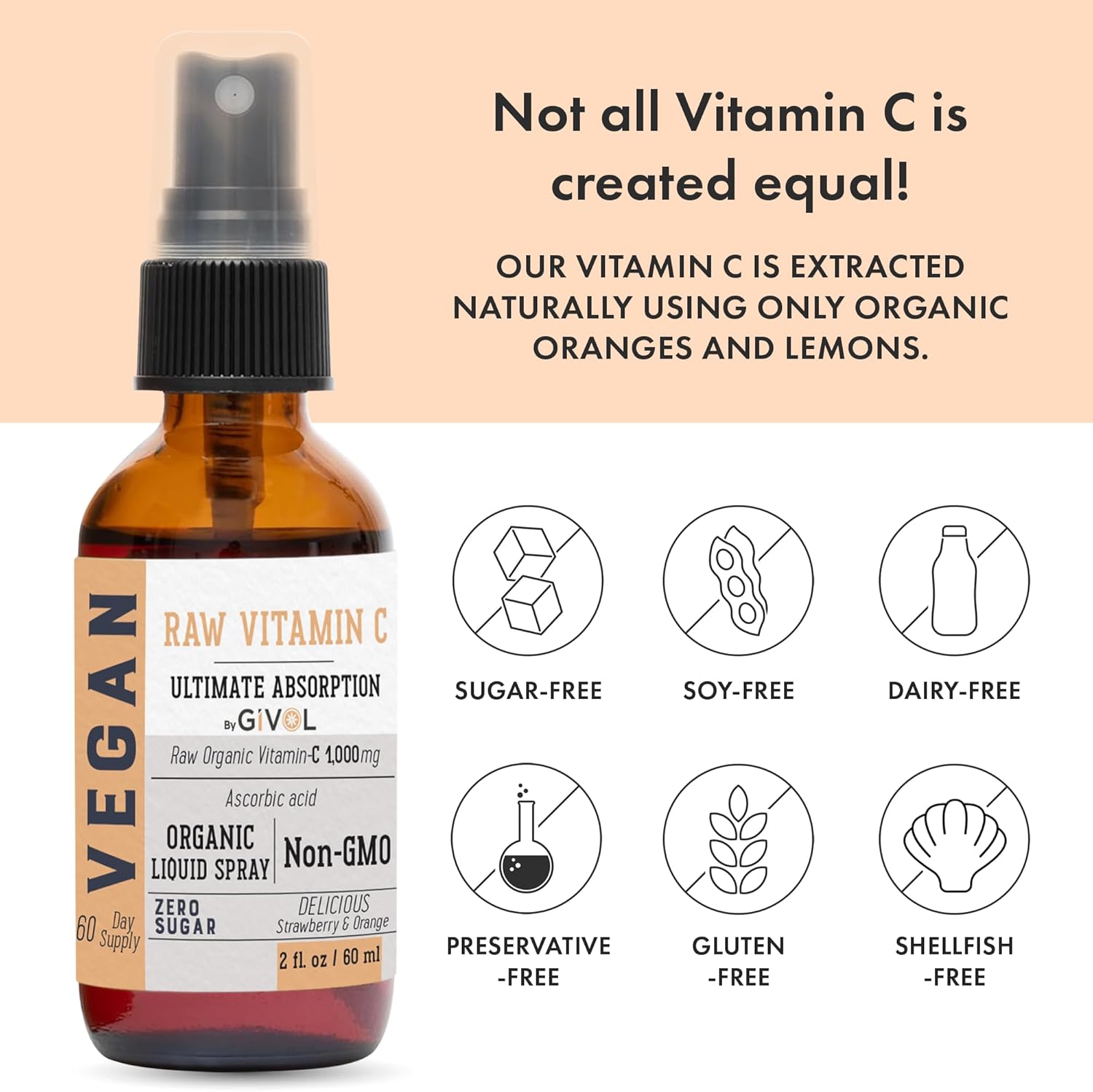 Enhanced Potency GIVOL Raw Bromelain Mist-Liquid Pineapple Extract with Vitamin C - 500mg Spray for Daily Essential Protein Support and Wellness Benefits
