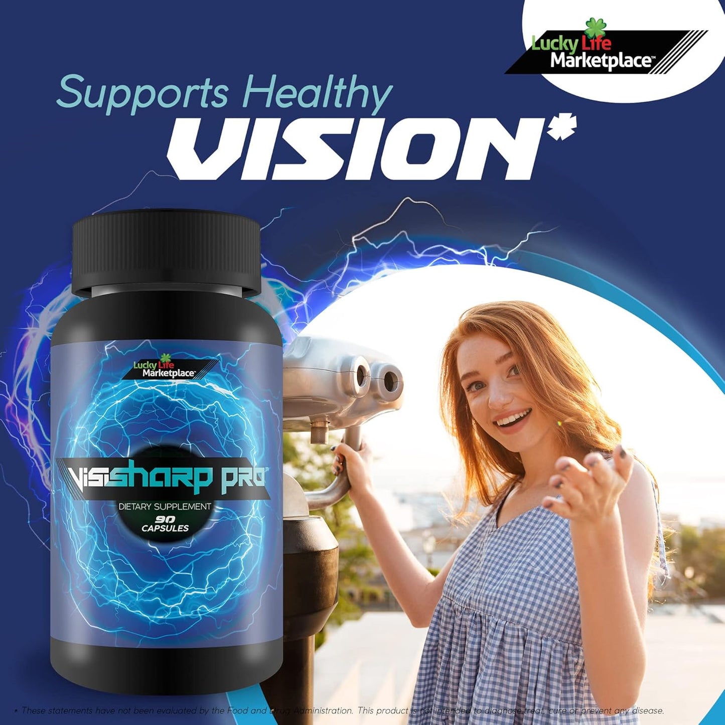 Enhanced Vision Support Supplement for Healthy Eyes - Natural Formula with Vitamins, Minerals, Antioxidants - Improve Day and Night Vision - Promotes Eye Health