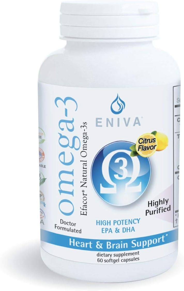 Eniva Health High EPA/DHA Premium Fish Oil Supplement - 60 Capsules