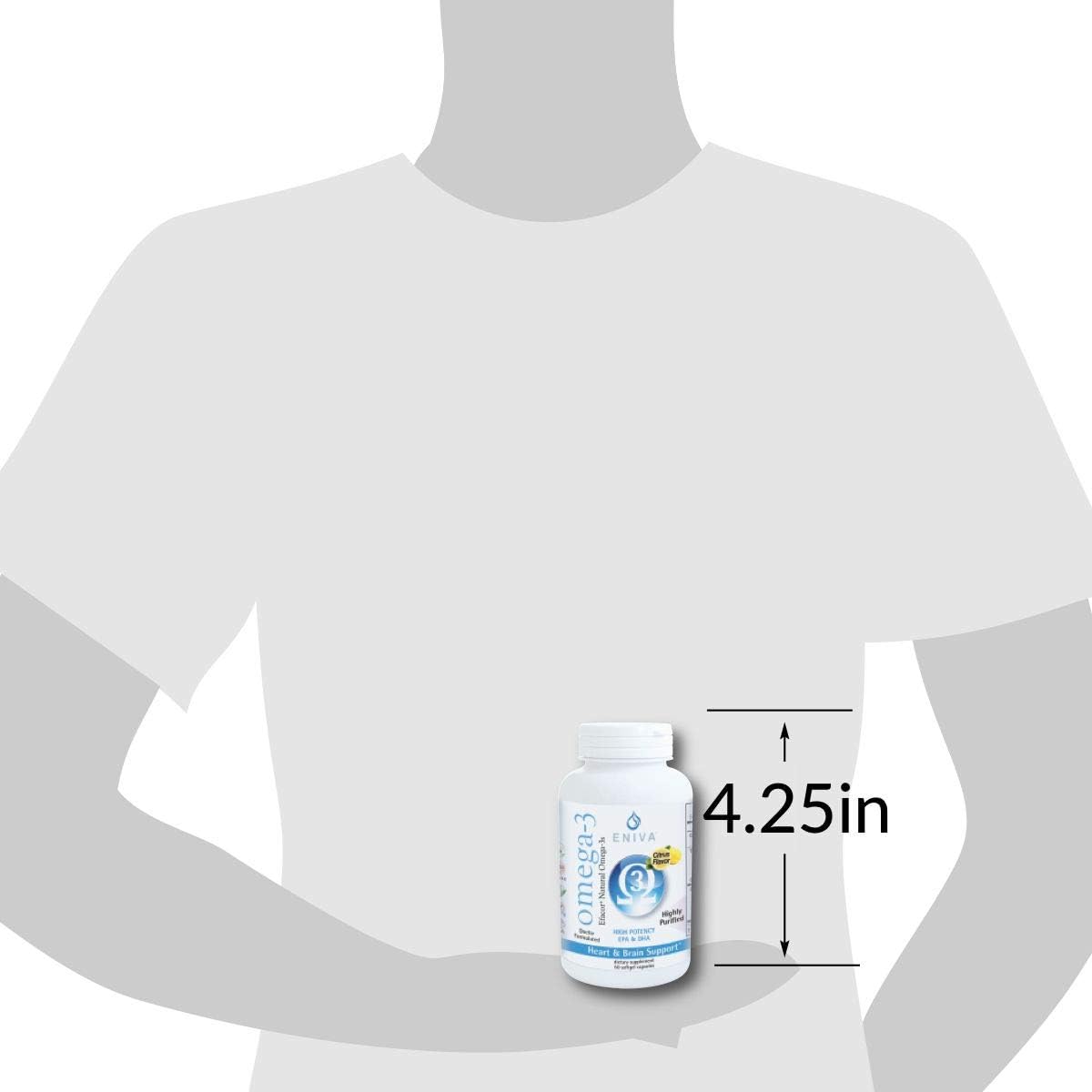 Eniva Health High EPA/DHA Premium Fish Oil Supplement - 60 Capsules