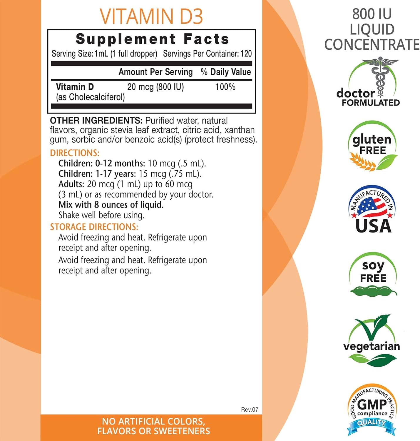 Eniva Health Liquid Vitamin D3 | Doctor Formulated for Quick Absorption (120 mL)