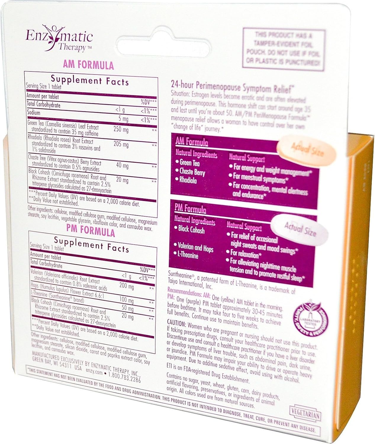 Enzymatic Therapy AM/PM Perimenopause Formula Kit for Health and Beauty