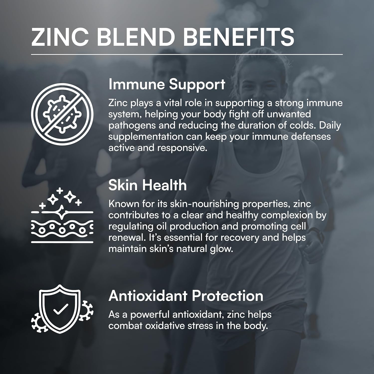 ENZYME NUT Zinc Immune Support Supplement with Vitamin A, B-3, B-6, Marshmellow Root, Dandelion Root Extract, Shiitake Mushroom - 90 Capsules