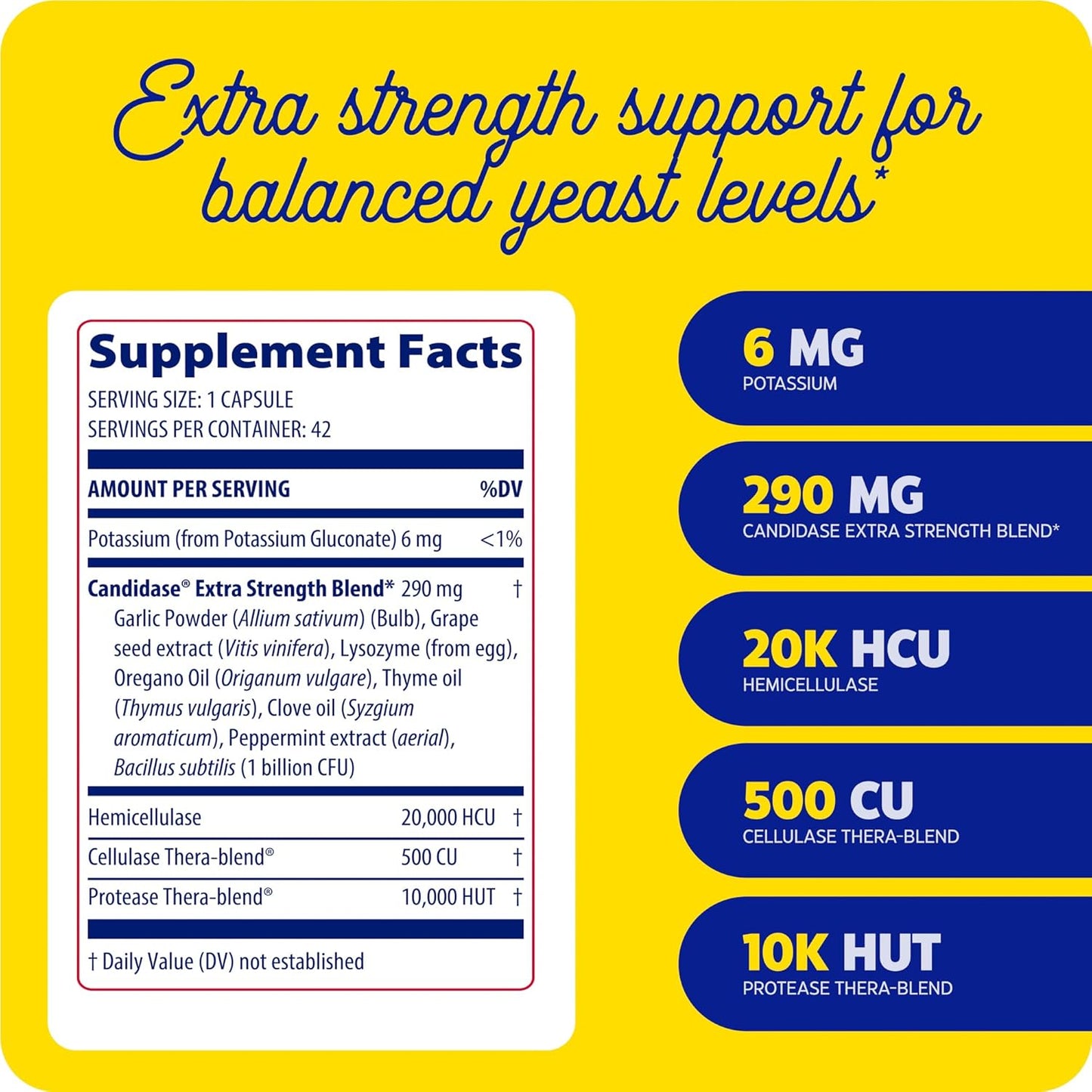 Enzymedica Candidase Extra Strength Capsules - Advanced Cleansing Support with Enzymes, Probiotics, & Botanicals