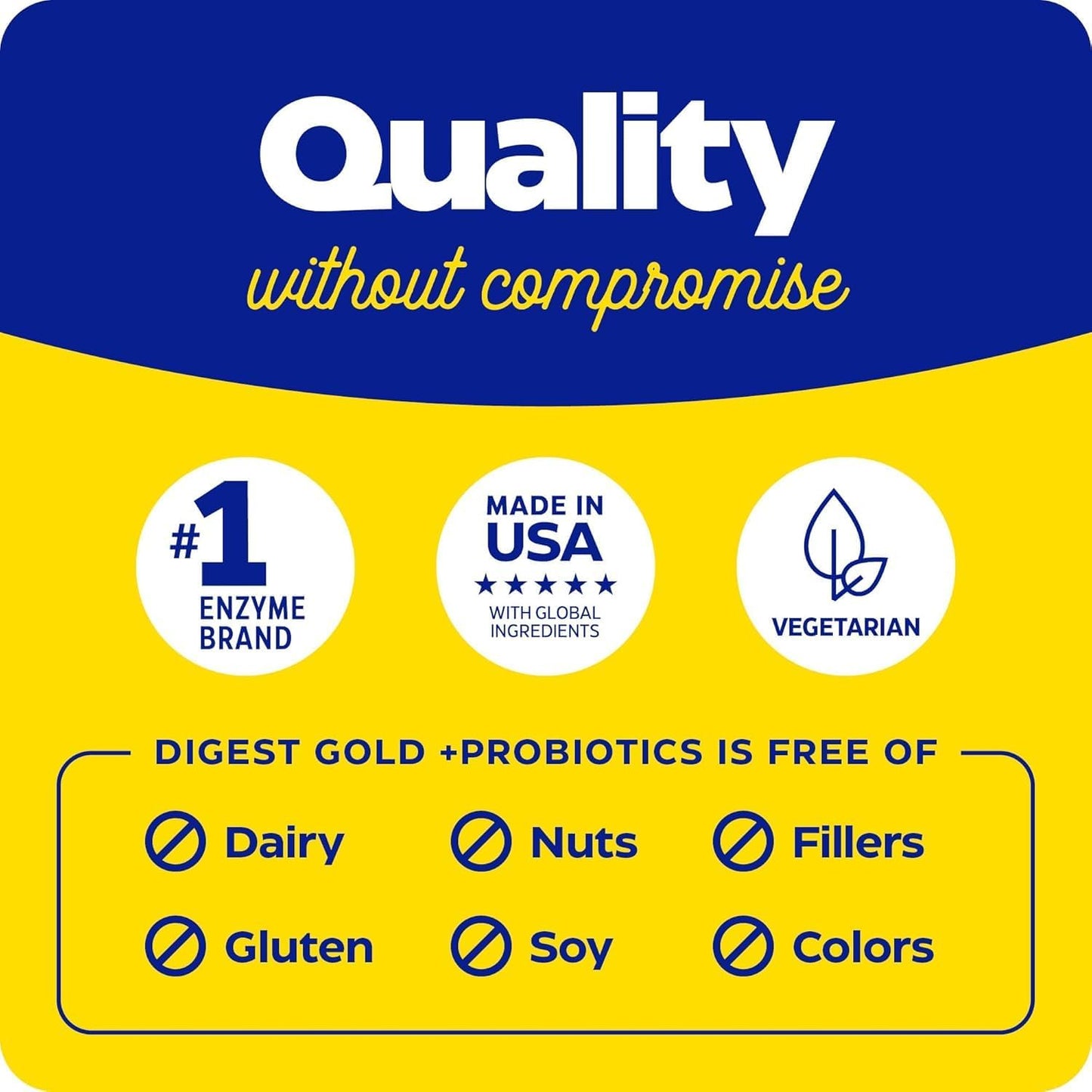 Enzymedica Digest Gold + Probiotics: 2-in-1 Gut Health Formula with Digestive Enzymes and 1.5 Billion Probiotic Cultures, 90 Capsules