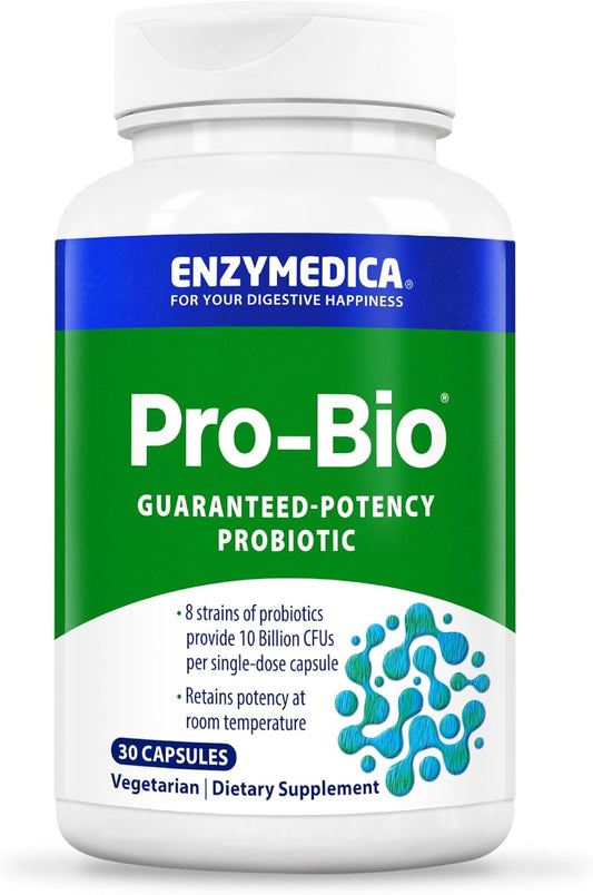 Enzymedica Pro-Bio: Shelf Stable Probiotic for Healthy Digestion - 10 Billion CFU, 30 Count