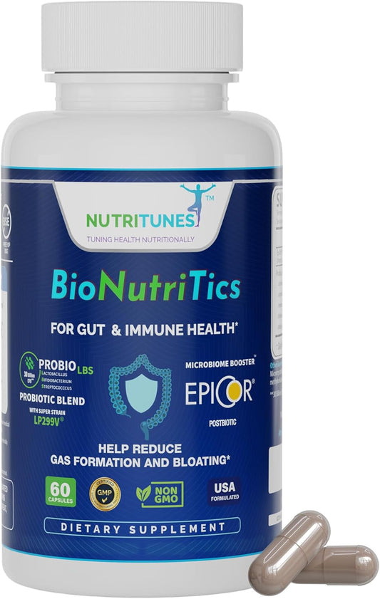 Epicor Probiotic Blend for Digestive, Immune, and Gut Health - Vegan & Non-GMO - 60 Capsules