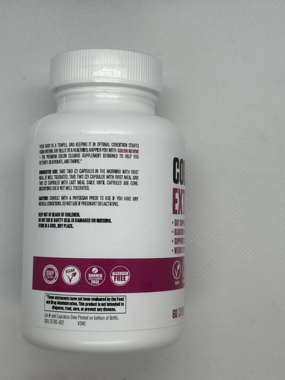 EPN Supplements Colon Revive Extra Strength - Top-Rated Detox & Cleanse Pills for Digestive Support, Bloating Reduction, Constipation Relief - 60 Pills for Men & Women