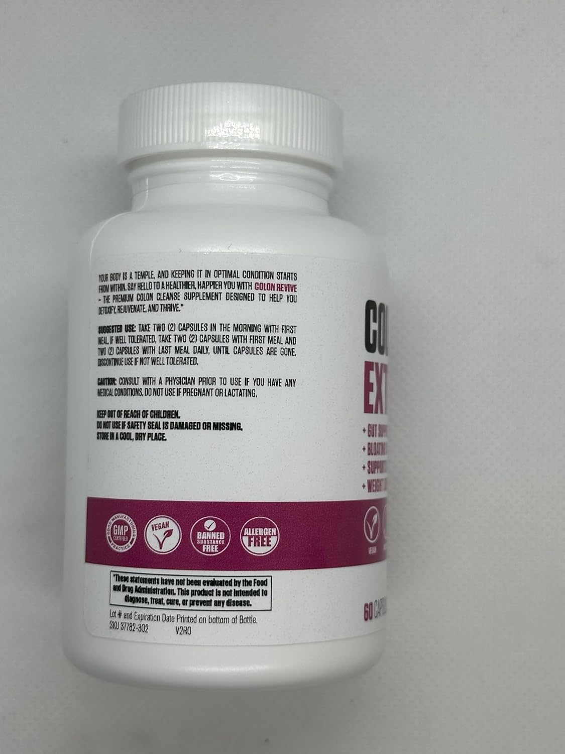 EPN Supplements Colon Revive Extra Strength - Top-Rated Detox & Cleanse Pills for Digestive Support, Bloating Reduction, Constipation Relief - 60 Pills for Men & Women