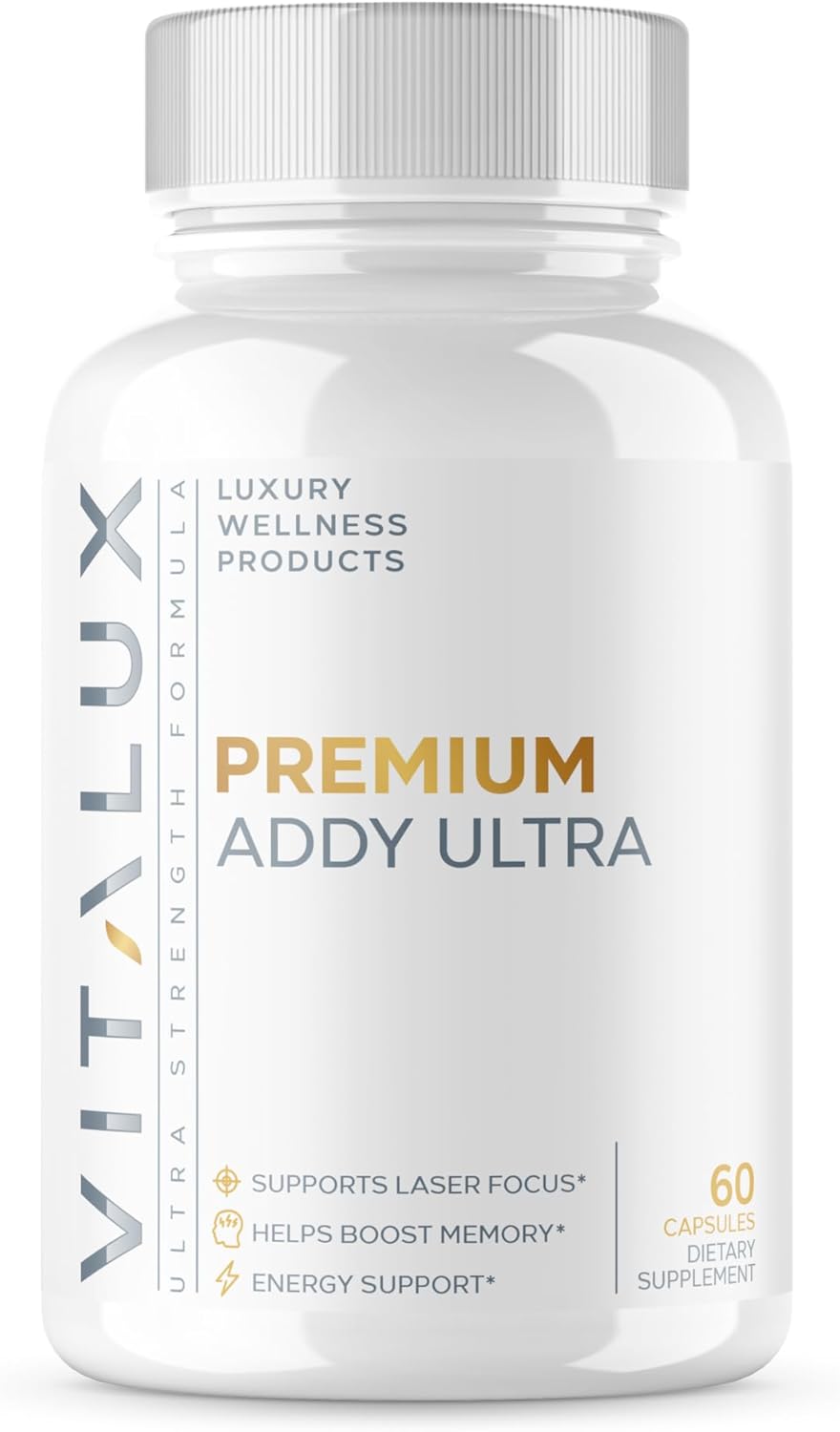 EPN Supplements VITALUX || ADDY ULTRA: Best Adderall Alternative for Improved Focus, Memory, and Energy | 38+ Powerful Ingredients | Science-Backed and USA-Made - 60 Capsules